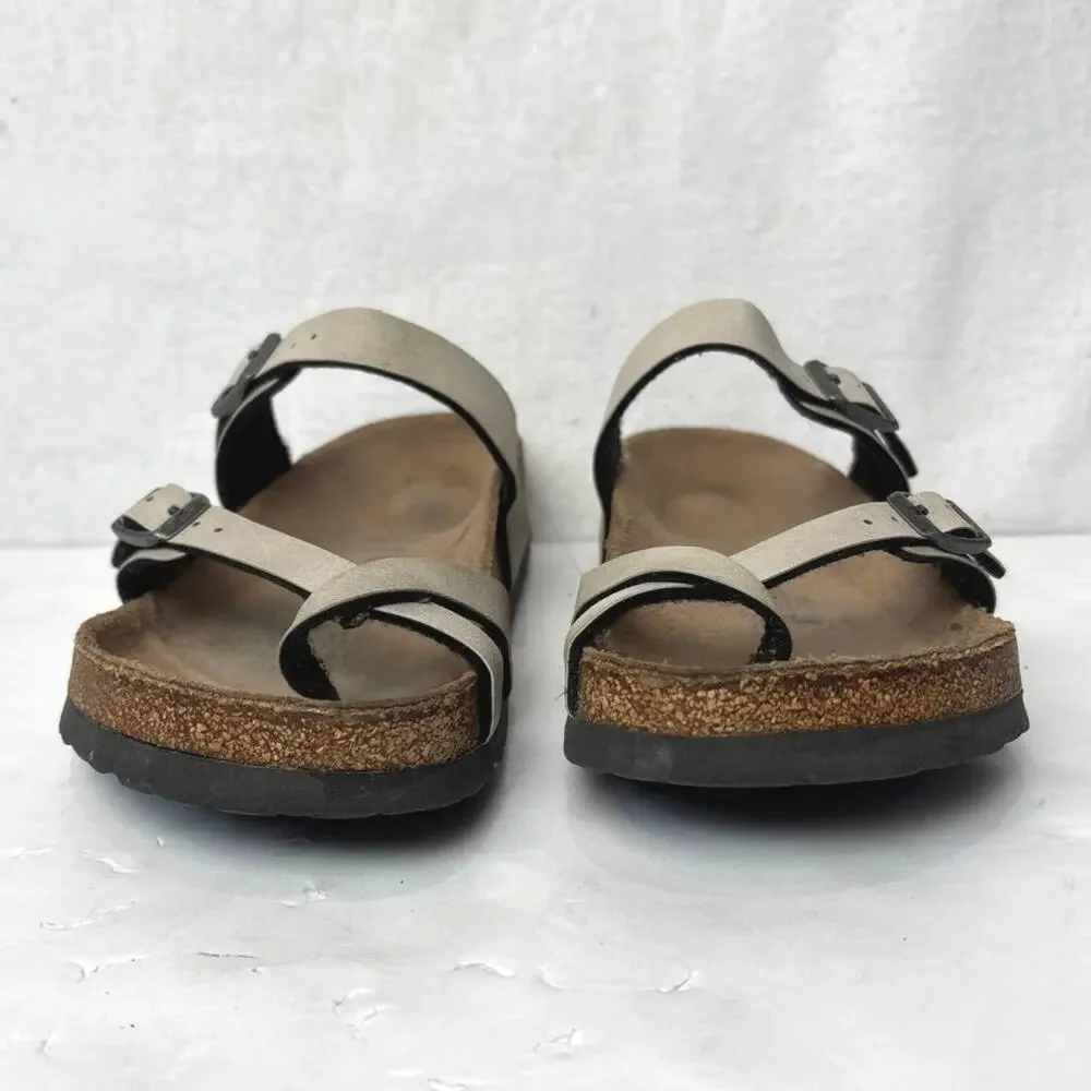 Birkenstock 38 Mayari Mocha Birkibuc Women's Regular Toe Loop Sandals W-7 M-5